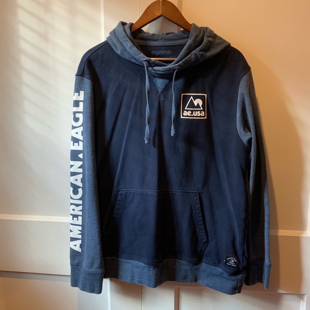 American Eagle Mens Blue Hoodie